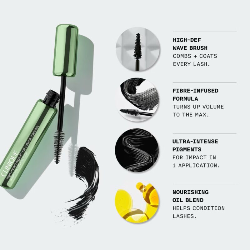 CLINIQUE high impact High-Fi™ Full Volume Mascara tankinamasis blakstienų tušas 10ml - Image 2
