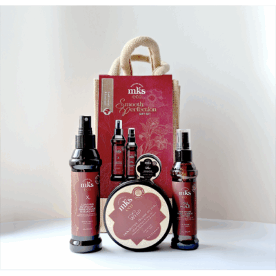 MKS eco plaukų ir kūno priežiūros dovanų rinkinys maišelyje Smoot Perfection Gift Set 3vnt
