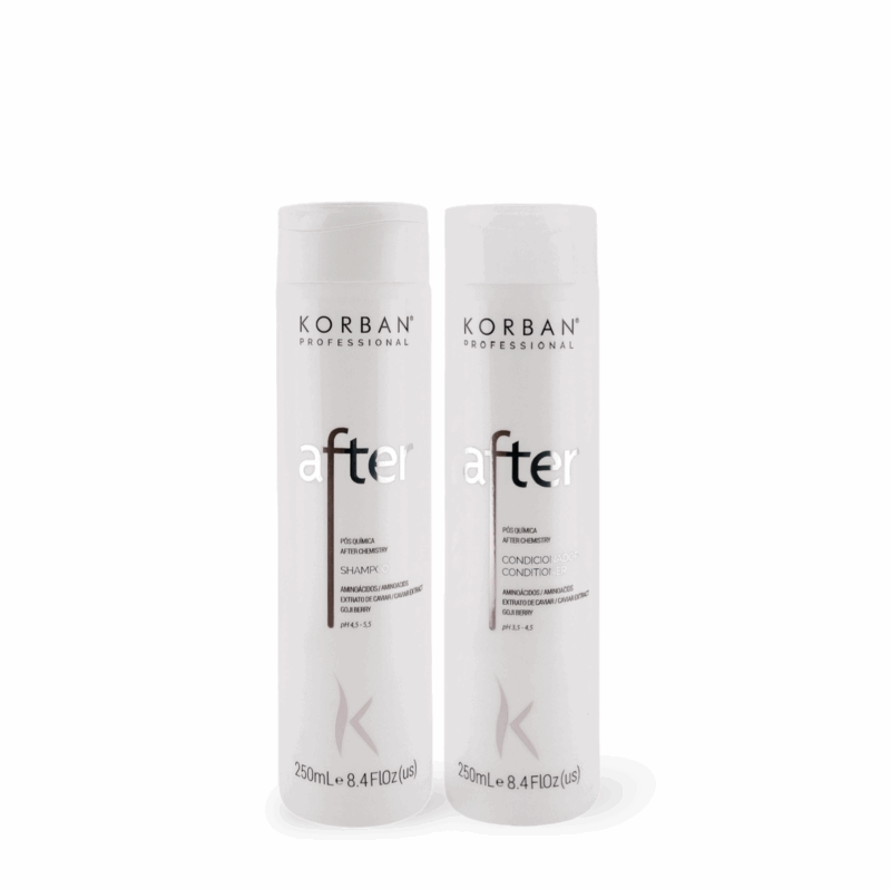 KORBAN After Chemistry rinkinys: šampūnas ir kondicionierius 2 x 250 ml