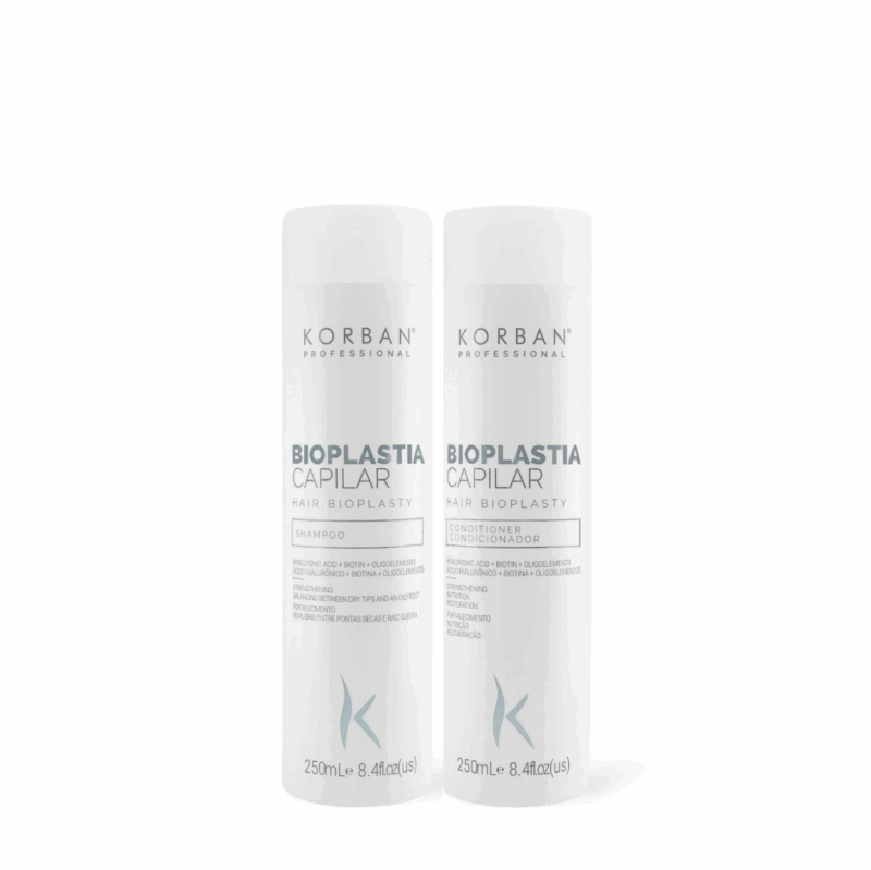 KORBAN Bioplastia Capilar Hair Bioplasty šampūno ir kondicionieriaus rinkinys 2 x 250 ml