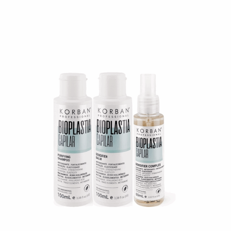 KORBAN Bioplastia Capilar rinkinys: šampūnas, kaukė, drėkinamasis kompleksas 2 x 100 ml, 60 ml / 2 x 500 ml, 190 ml - Image 2