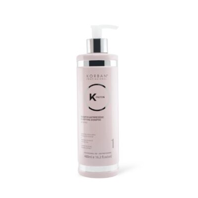 KORBAN K-Protein Clarifying Shampoo - valomasis plaukų šampūnas 480 ml/250 ml/100 ml (Nr. 1)