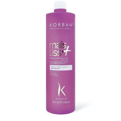 KORBAN Mais Liss Brazilian Protein Anti-Yellow Hair Straightening System - proteinas šviesiems pažeistiems plaukams 100 ml / 1000 ml