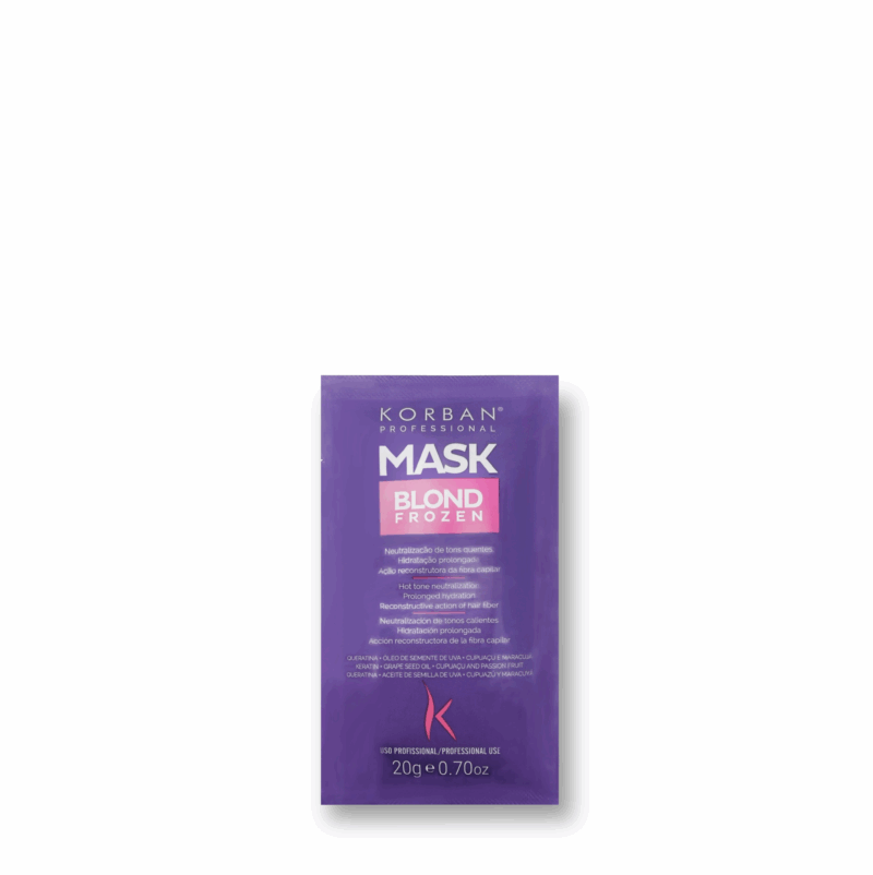 KORBAN Mask Blond Frozen - tonuojanti violetinė kaukė šviesiems plaukams 20 g / 60 g / 250 g - Image 2